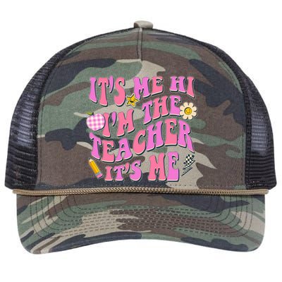 Retro Its Me Hi Im The Teacher Its Me Retro Rope Trucker Hat Cap