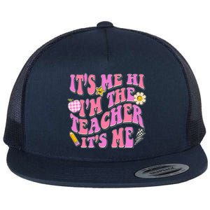 Retro Its Me Hi Im The Teacher Its Me Flat Bill Trucker Hat