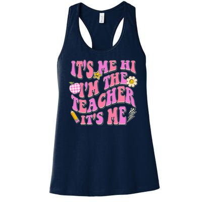 Retro Its Me Hi Im The Teacher Its Me Women's Racerback Tank