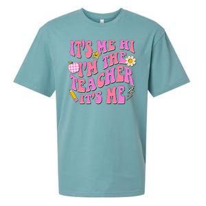 Retro Its Me Hi Im The Teacher Its Me Sueded Cloud Jersey T-Shirt