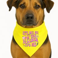 Retro Its Me Hi Im The Teacher Its Me USA-Made Doggie Bandana
