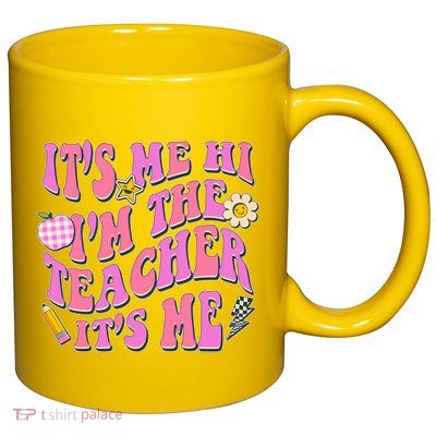 Retro Its Me Hi Im The Teacher Its Me 11oz C Handle Ceramic Mug