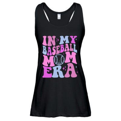 Retro In My Baseball Mom Era Funny Game Day Baseball Lover Ladies Essential Flowy Tank