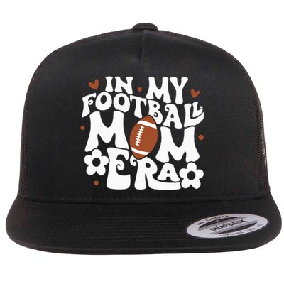 Retro In My Football Mom Era Football Mama Flat Bill Trucker Hat