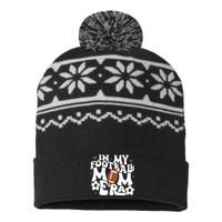 Retro In My Football Mom Era Football Mama USA-Made Snowflake Beanie