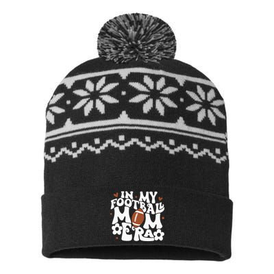 Retro In My Football Mom Era Football Mama USA-Made Snowflake Beanie