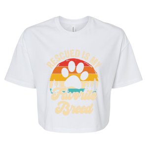 Rescued Is My Favorite Breed Animal Rescue Dog Gift Bella+Canvas Jersey Crop Tee