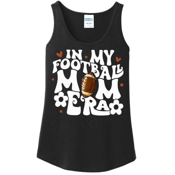 Retro In My Football Mom Era Football Mama Ladies Essential Tank