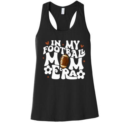 Retro In My Football Mom Era Football Mama Women's Racerback Tank