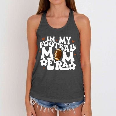 Retro In My Football Mom Era Football Mama Women's Knotted Racerback Tank