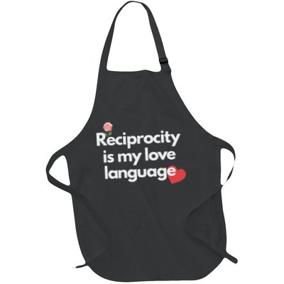 Reciprocity Is My Love Language Flower Red Heart Apron