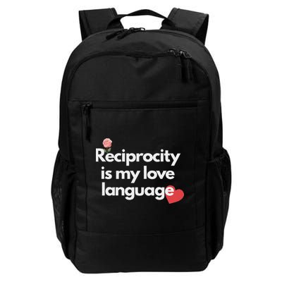 Reciprocity Is My Love Language Flower Red Heart Backpack