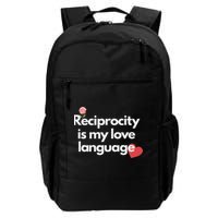 Reciprocity Is My Love Language Flower Red Heart Backpack