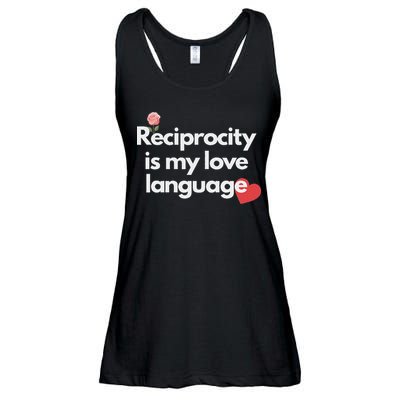 Reciprocity Is My Love Language Flower Red Heart Ladies Essential Flowy Tank