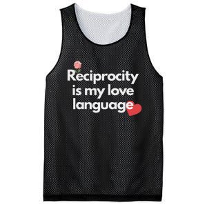 Reciprocity Is My Love Language Flower Red Heart Mesh Reversible Basketball Jersey Tank