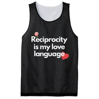 Reciprocity Is My Love Language Flower Red Heart Mesh Reversible Basketball Jersey Tank