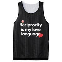 Reciprocity Is My Love Language Flower Red Heart Mesh Reversible Basketball Jersey Tank