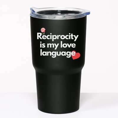 Reciprocity Is My Love Language Flower Red Heart Tumbler