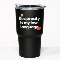 Reciprocity Is My Love Language Flower Red Heart Tumbler