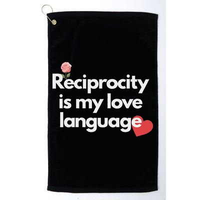 Reciprocity Is My Love Language Flower Red Heart Golf Towel