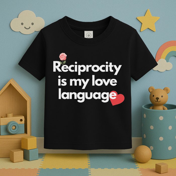 Reciprocity Is My Love Language Flower Red Heart Toddler T-Shirt
