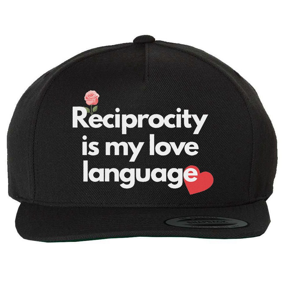 Reciprocity Is My Love Language Flower Red Heart Wool Snapback Cap