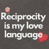 Reciprocity Is My Love Language Flower Red Heart Cotton Canvas Backpack