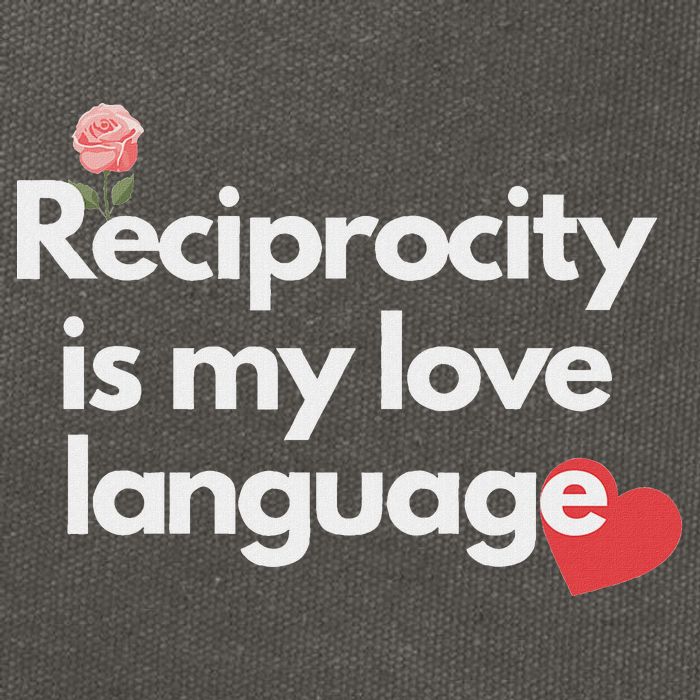 Reciprocity Is My Love Language Flower Red Heart Cotton Canvas Backpack