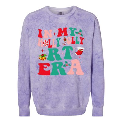 Retro In My HollyJolly RT Respiratory Therapy Era Christmas Colorblast Crewneck Sweatshirt