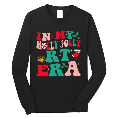 Retro In My HollyJolly RT Respiratory Therapy Era Christmas Long Sleeve Shirt