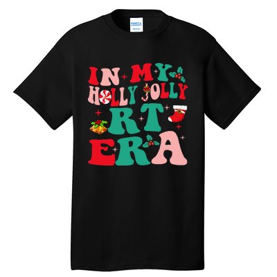 Retro In My HollyJolly RT Respiratory Therapy Era Christmas Tall T-Shirt