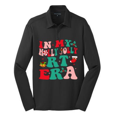 Retro In My HollyJolly RT Respiratory Therapy Era Christmas Silk Touch Performance Long Sleeve Polo