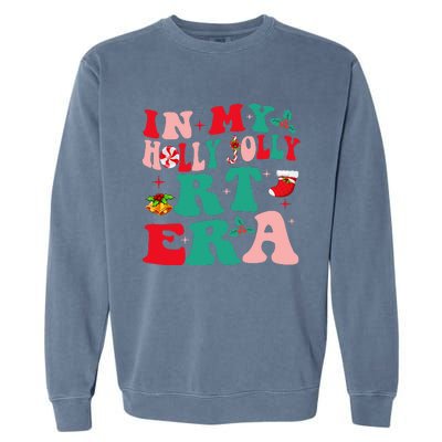 Retro In My HollyJolly RT Respiratory Therapy Era Christmas Garment-Dyed Sweatshirt