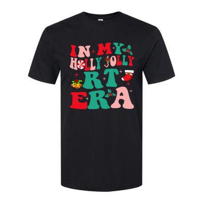 Retro In My HollyJolly RT Respiratory Therapy Era Christmas Softstyle CVC T-Shirt