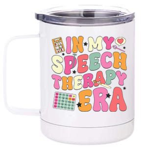 Retro In My Speech Therapy Era SLP AAC SLPA 12 oz Stainless Steel Tumbler Cup