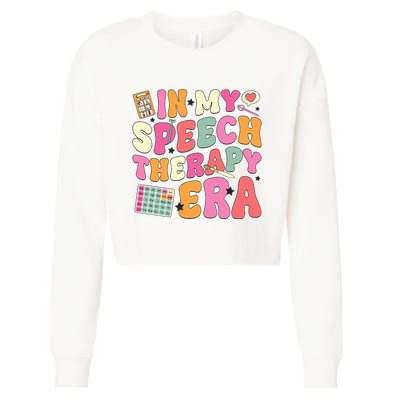 Retro In My Speech Therapy Era SLP AAC SLPA Cropped Pullover Crew