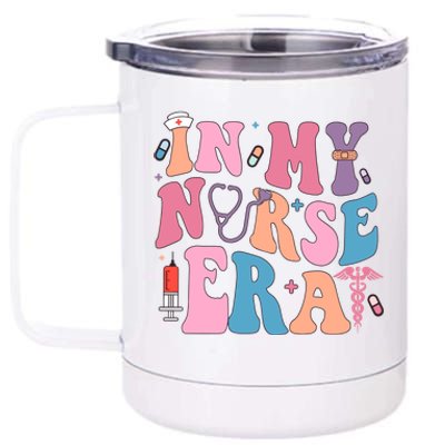 Retro In My Nurse Era Happy Nurse Day 12 oz Stainless Steel Tumbler Cup