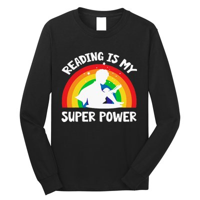 Reading Is My Superpower Book Teacher Long Sleeve Shirt