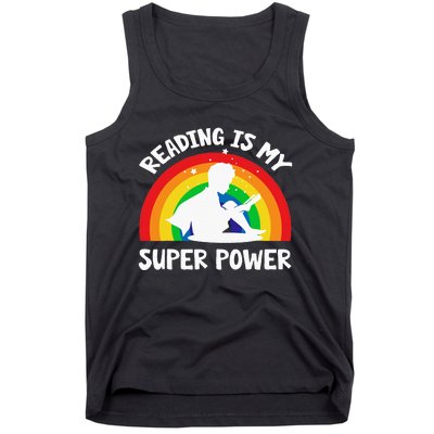 Reading Is My Superpower Book Teacher Tank Top