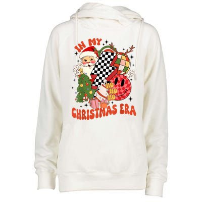 Retro In My Christmas Era Funny Christmas Gift Womens Funnel Neck Pullover Hood