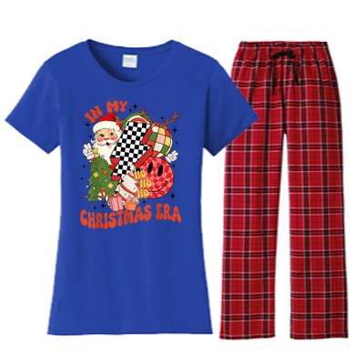 Retro In My Christmas Era Funny Christmas Gift Women's Flannel Pajama Set