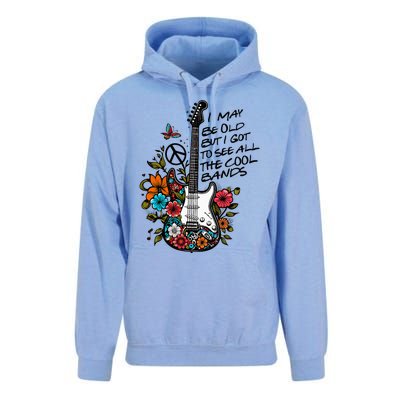 Retro I May Be Old But I Got to See All The Cool Bands  Unisex Surf Hoodie