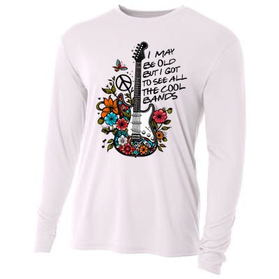 Retro I May Be Old But I Got to See All The Cool Bands  Cooling Performance Long Sleeve Crew