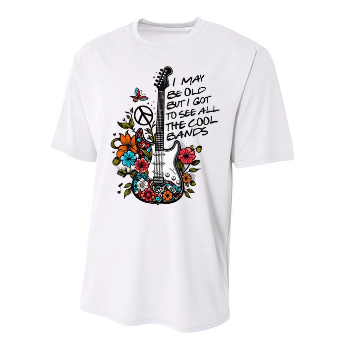 Retro I May Be Old But I Got to See All The Cool Bands  Performance Sprint T-Shirt