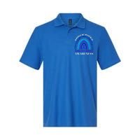 Rainbow In March We Wear Blue For Colon Cancer Awareness Cute Gift Softstyle Adult Sport Polo