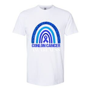 Rainbow In March We Wear Blue For Colon Cancer Awareness Cute Gift Softstyle CVC T-Shirt