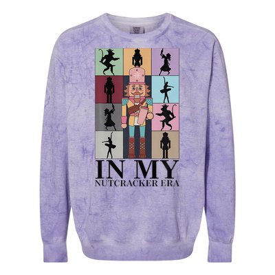 Retro In My Nutcracker Era Christmas Ballet Dancer Vinatge Colorblast Crewneck Sweatshirt