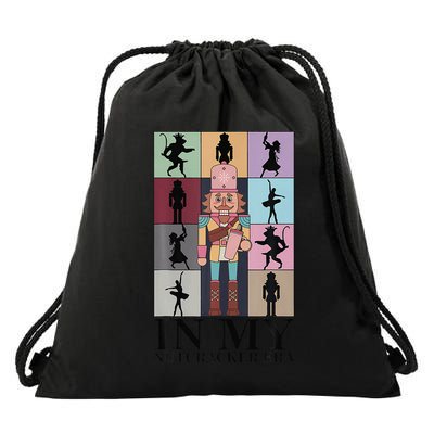 Retro In My Nutcracker Era Christmas Ballet Dancer Vinatge Drawstring Bag