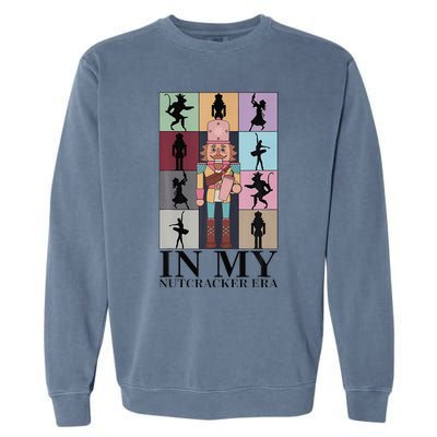 Retro In My Nutcracker Era Christmas Ballet Dancer Vinatge Garment-Dyed Sweatshirt