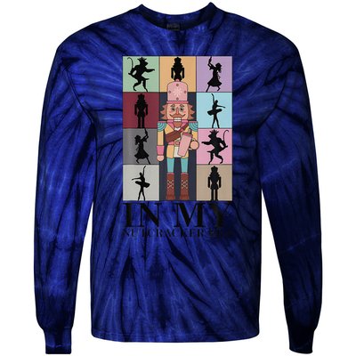 Retro In My Nutcracker Era Christmas Ballet Dancer Vinatge Tie-Dye Long Sleeve Shirt